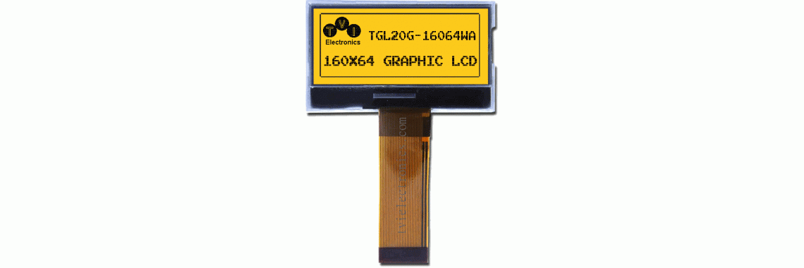 TGL20G-16064 Series Black/Amber Graphic LCD