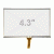 4-Wire Touch Screen (TSR-043-4W) Attached  + $5.16 